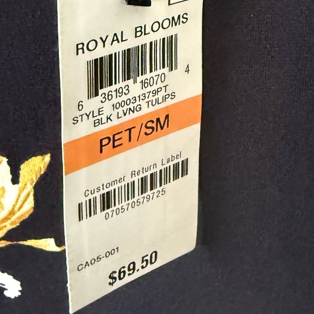 NEW Alfani Black and Gold Graphic 3/4 Sleeve Blouse - Picture 7 of 7